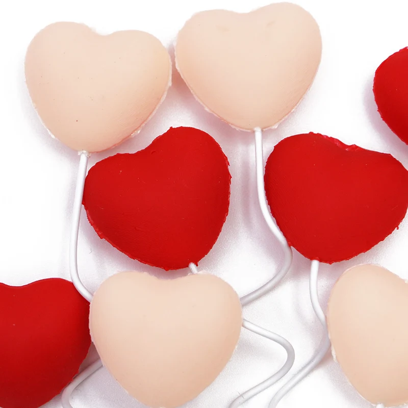 (10pcs/pack) 25mm Soft Rubber Three-dimensional Decoration Card Wedding Party Decorations Valentine's Day Card