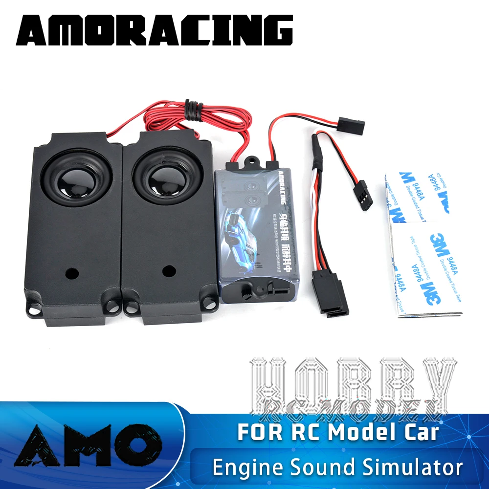 Engine Sound Simulator 10 Kinds of Sound Replacement for 1/10 1/8