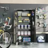 Tool cabinet Metal Garage Tools Storage Cabinet with Wheels 72" Tall Lockable Garage Cabinet with Pegboard & 4 Hooks Adjustable 2