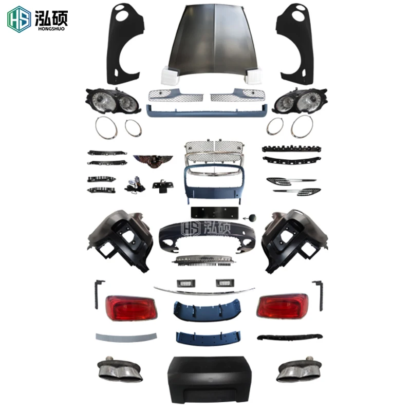 Hot Selling Body Kit for Bentley Continental Gt Upgrade Car Bumper Assembly Engine Hood Side Skirt Fender Led Headlight Bodykit