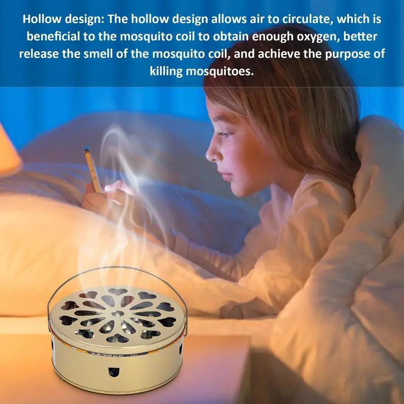 

Portable Incense Coil Burner Fireproof Incense Burner With Cover Reusable Washable Incense Coil Box For Libraries Homes Yoga