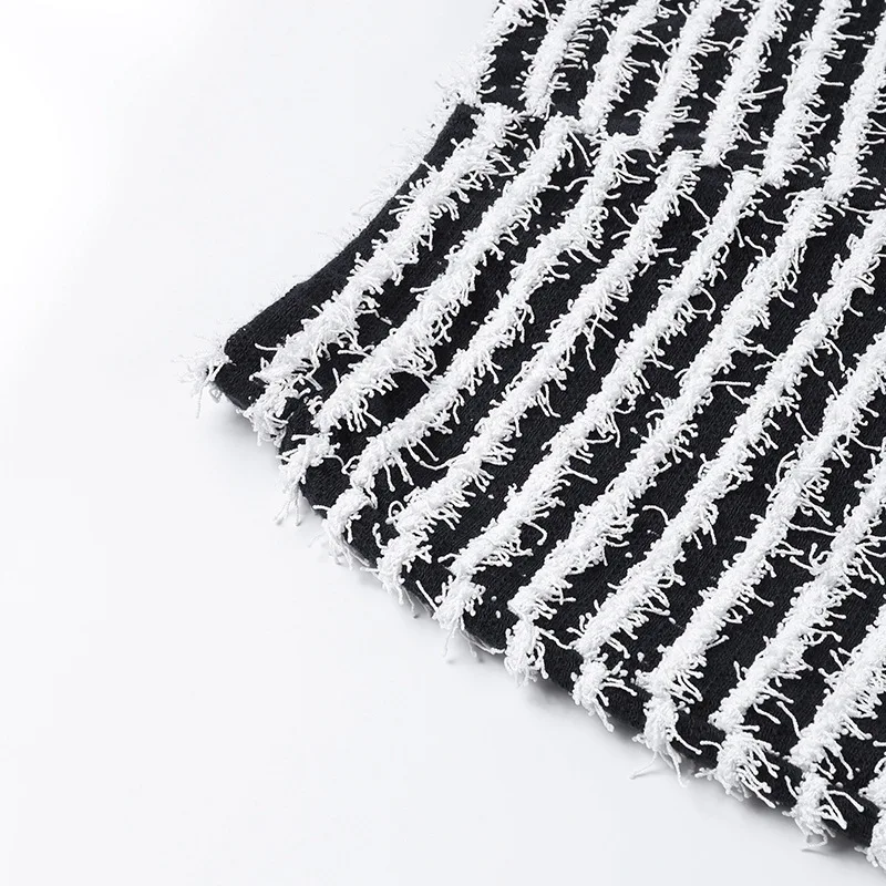 Y2k Striped Knitted Pants