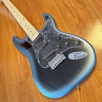 Blue Electric Guitar with Maple Fretboard 1