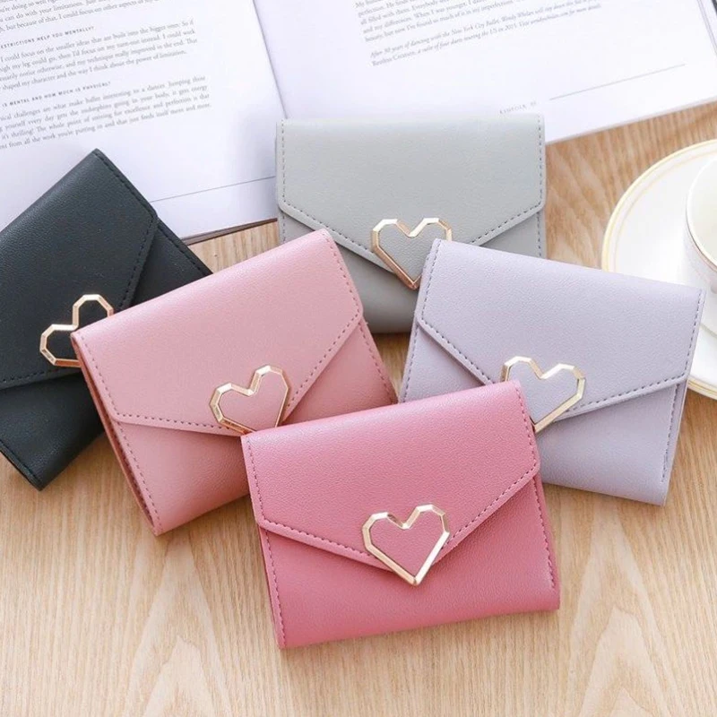  Pink Heart Valentine's Day Coin Purses Mini Wallets