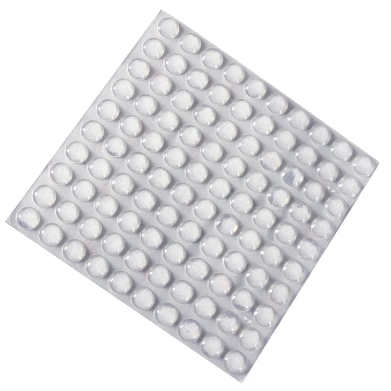 Self Adhesive Clear Door Stop Rubber Damper Cabinet er Silicone Furniture Cushion Protective Pads 8x2.5mm 100pcs/sheet