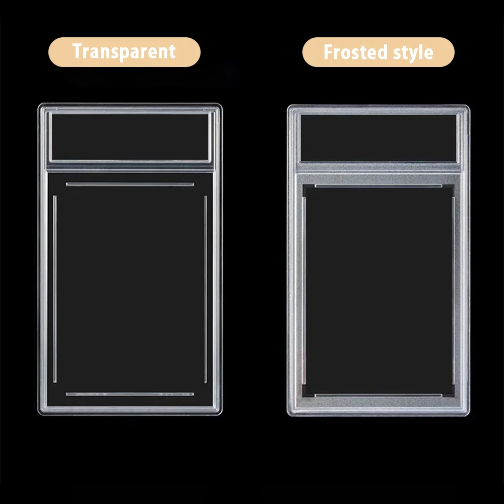 5PCS Frosted Frame and Transparent Type Storage Anti-UV Card Brick for Collector-Grade Protection for Card Slabs