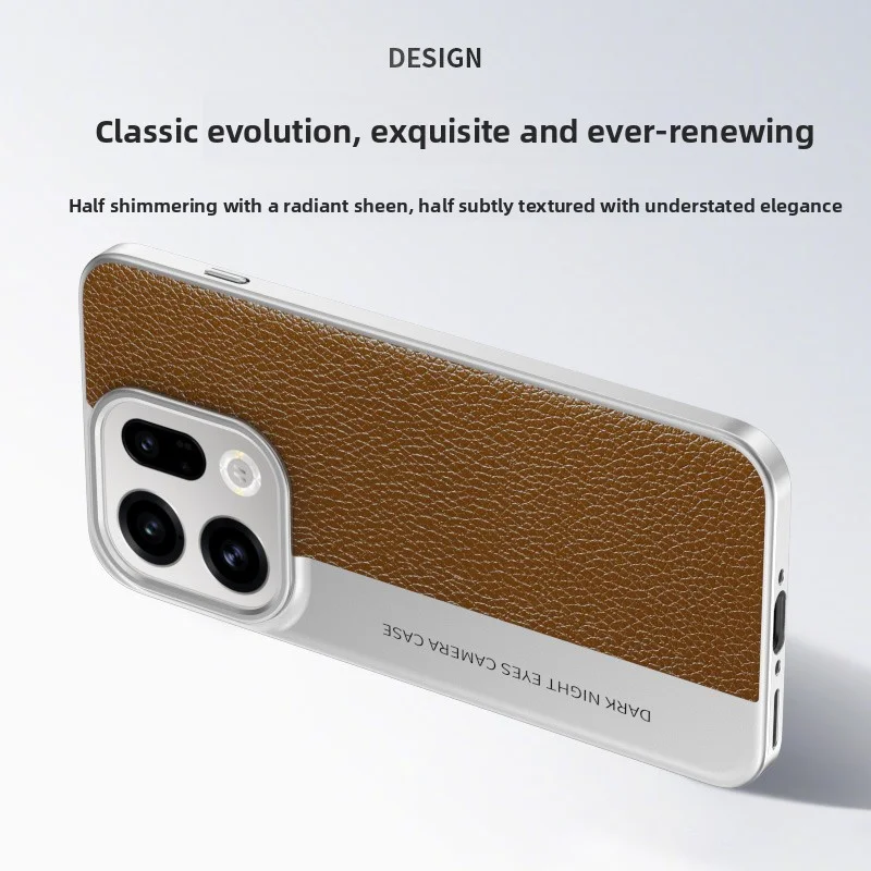 Fashionable Hard PC+PU Camera Lens Protective Back Cover Case