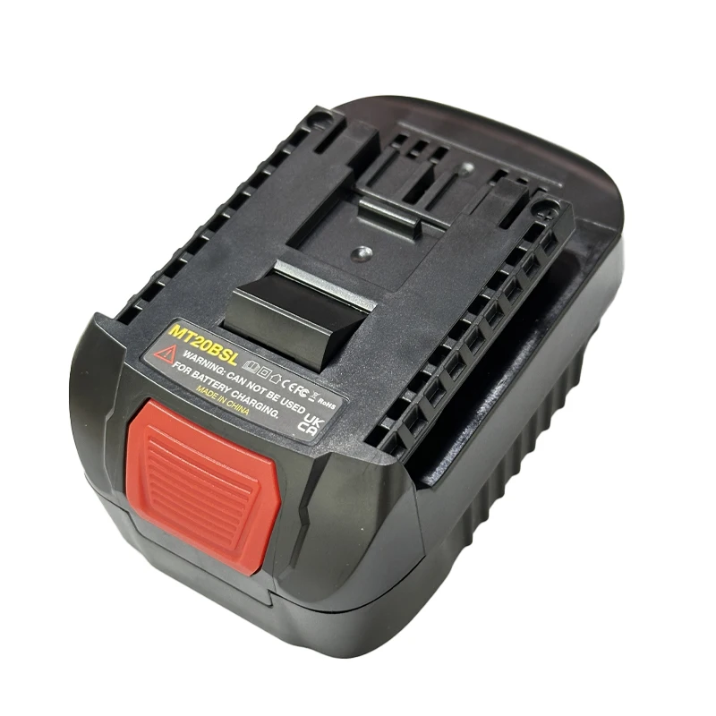 MT20BSL 리튬 이온 배터리 컨버터 어댑터, 마키타 18V BL1830 BL1860 BL1850 BL1840 BL1820 리튬 이온 배터리, 보쉬 18V 도구