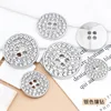 10pcs High-end Round Shank Clear Rhinestone Crystal Diamond Metal Buttons for Clothing Coat Cardigan Sweater Sew Accessories 6