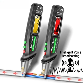VC1019 Intelligent Voice Broadcast Tester Pen 12V-1000V Infrared Sensor Positioning Voltage Tester Electric Wire Detector 1