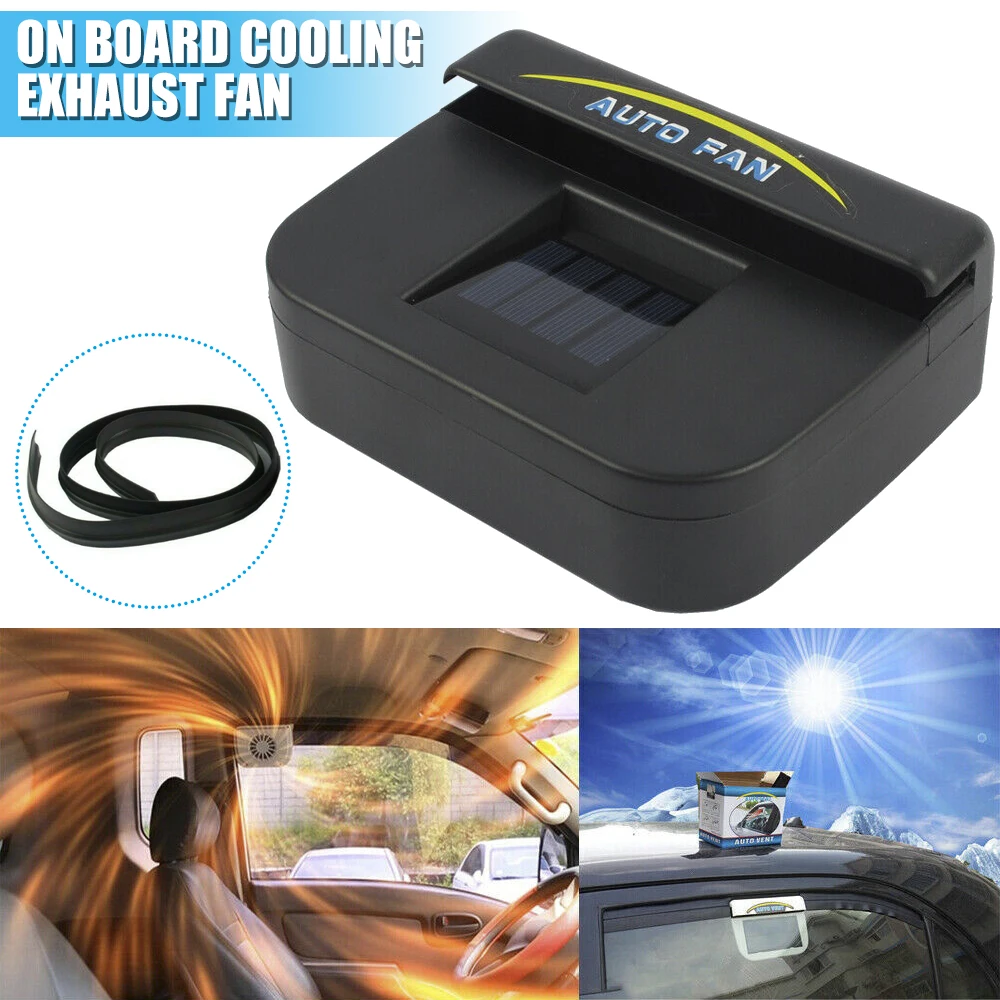 Solar Powered Car Window Exhaust Air Vent Cool Fan Universal Auto Cooler  Ventilation Radiator System Supplies - Heating u0026 Fans - AliExpress