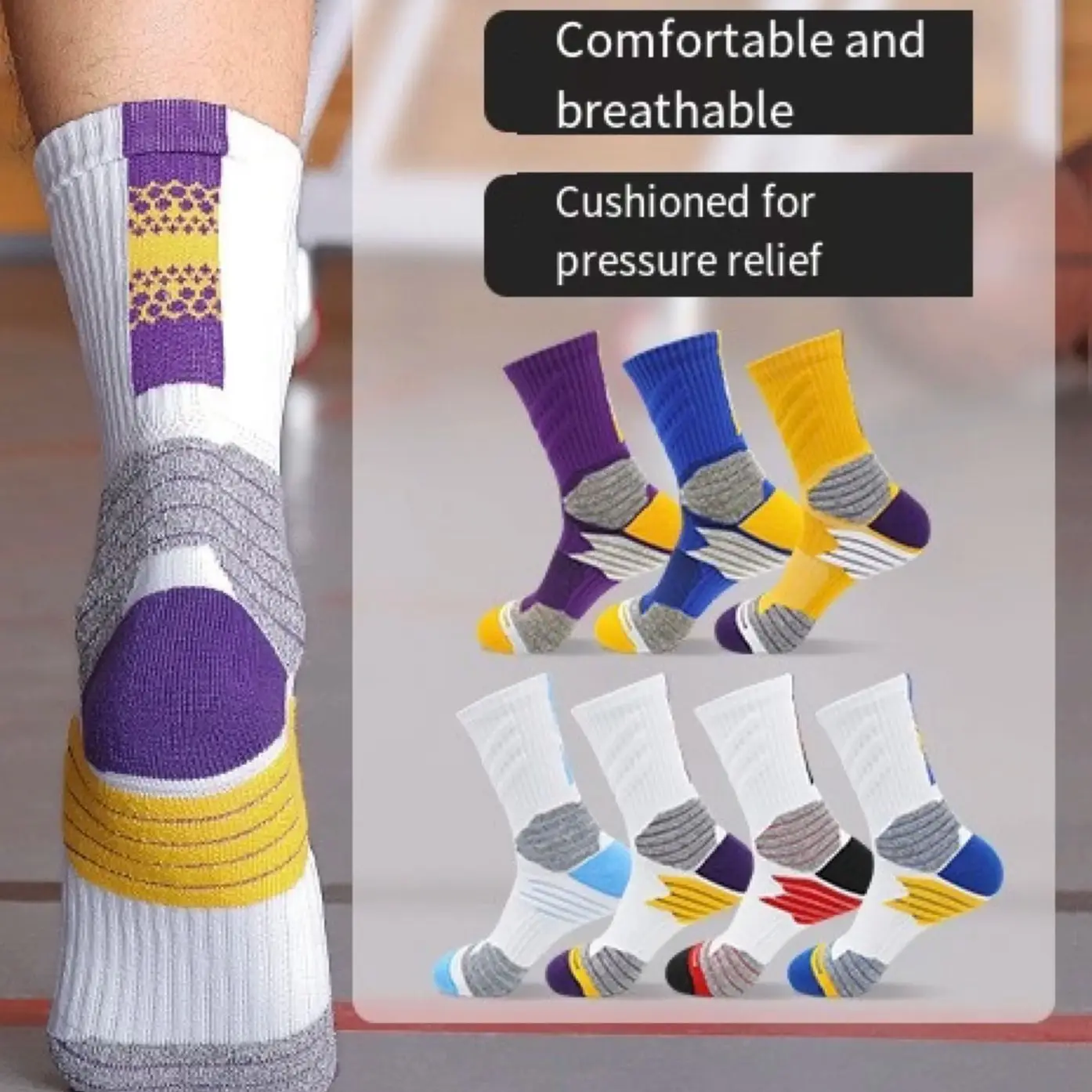 Basketball Socks Man Kids Thickened Towel Bottom Professional Medium Tube Sports For Elite Running Cycling