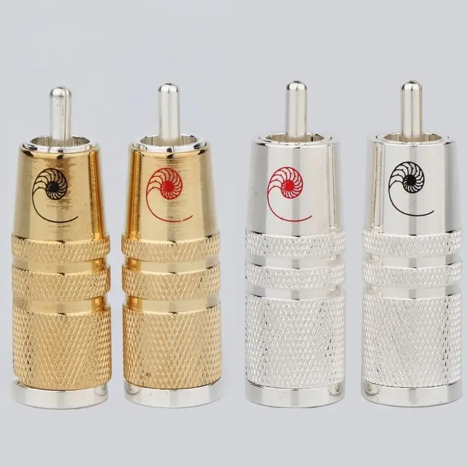 

4 шт. Cardas RCA посеребренный Штекерный разъем RCA для Hi-Fi аудиокабеля Позолоченный разъем rca
