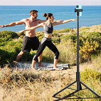 180cm Selfie Stick Tripod Aluminum Smartphone Tripod Stand All-in-1Extendable Phone Tripod for Video Recording/ Selfie/Vlog - Image 3