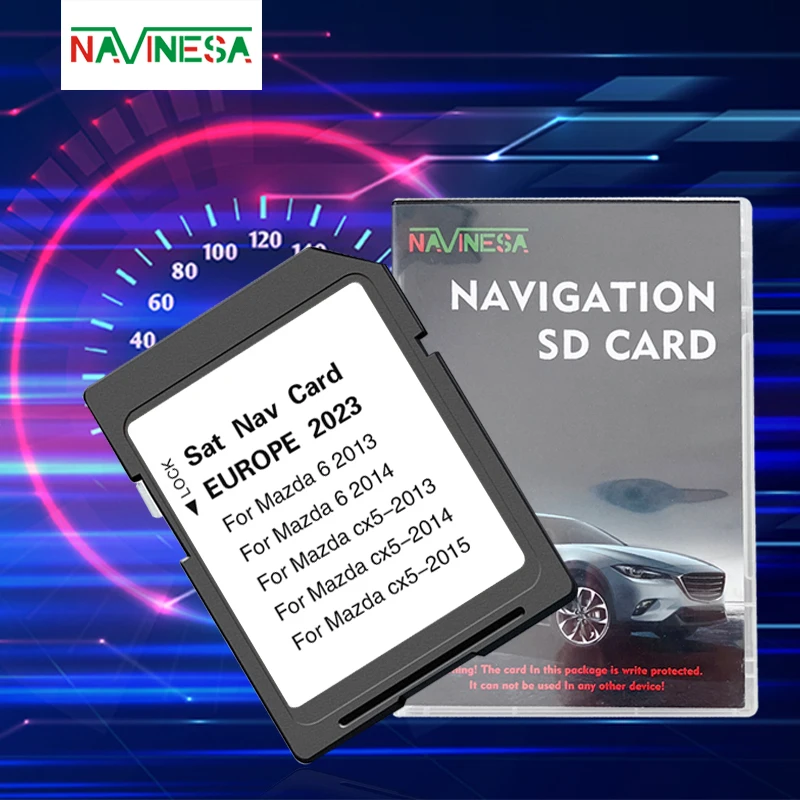 

SD Card Navigation For Mazda 6 2013 2014 Car GPS Europe Map Version System Update Cover Germany Italy Poland France Netherlands