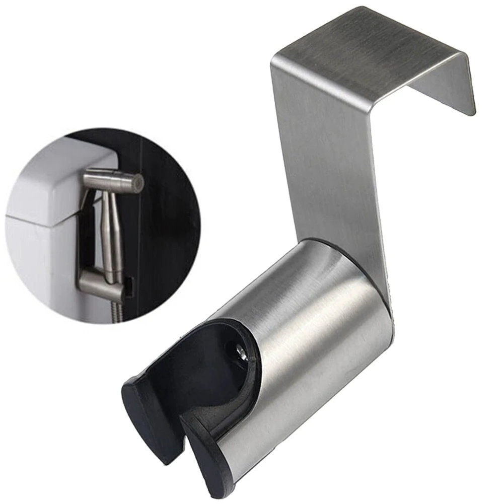 Bidet Sprayer Hook Holder Free Nail Stainless Steel Toilet Bathroom Attachment Wall Shower Head Holder Bracket