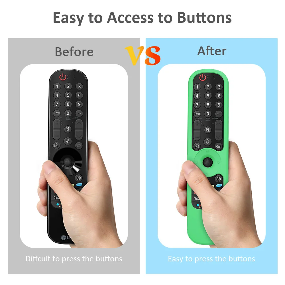 Remote Control Cover for Control Case Compatible with LG Smart TV AN-MR21GC MR21N/21GA Magic Remote Silicone Protective Case 6