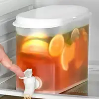 Distributeur de boissons pour réfrigérateur 2,8 l, bouilloire d'eau froide de grande capacité avec robinet, distributeur de boissons glacées, réfrigérateur avec robinet 1