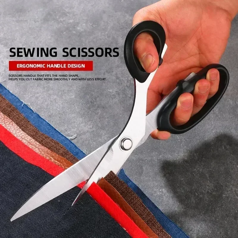 10-Inch Black Stainless Steel Tailoring Scissors 2