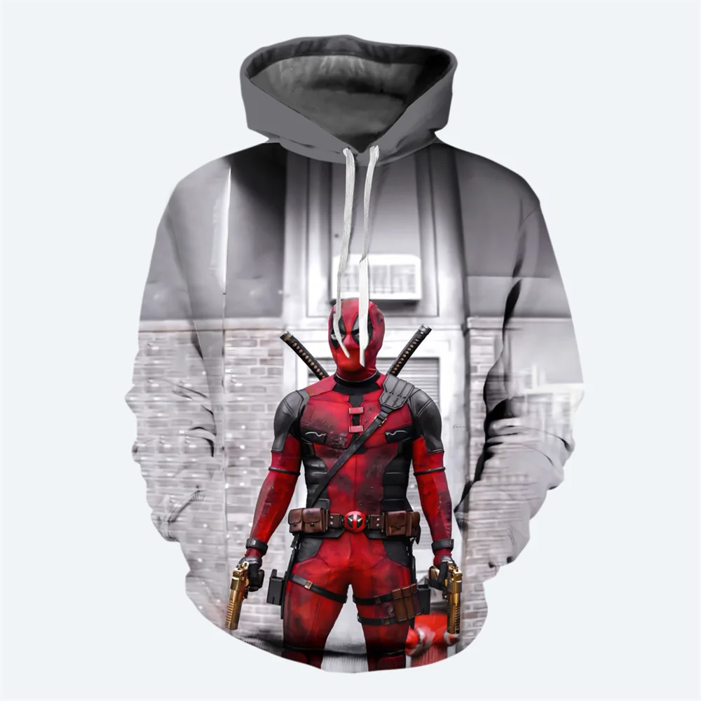thumbnail image 1 of Nueva sudadera con capucha de Marvel para hombre, con estampado 3D de Deadpool, sudadera clásica de estilo informal, sudadera de moda urbana de hip hop para hombre, 1 of 4