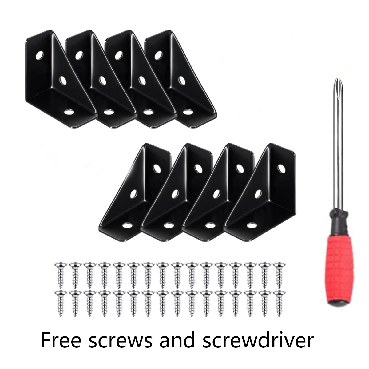Iron Corner Bracket Thickened Wall Fixed Bracket Support Frame Angle Corner Brackets For Shelves 4/8/12/16Pcs