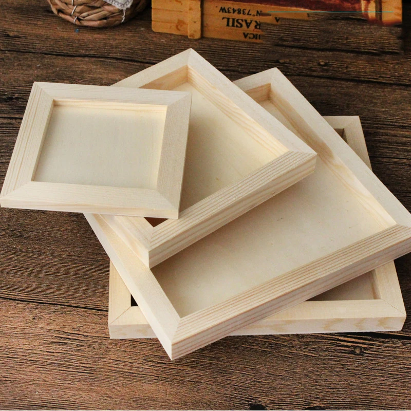 DIY Blank Wooden Photo Holders Children DIY Clay Frames For Home Wooden Craft Party Kids Gift Desktop Ornament Picture Frame wood canvas frame wood photo frame photo frame wood frame art frames wood picture frame