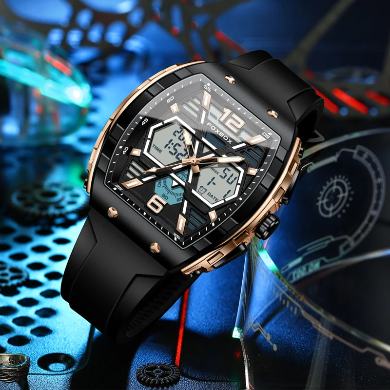 LIGE Men's Digital Military Waterproof LED Sport Watch