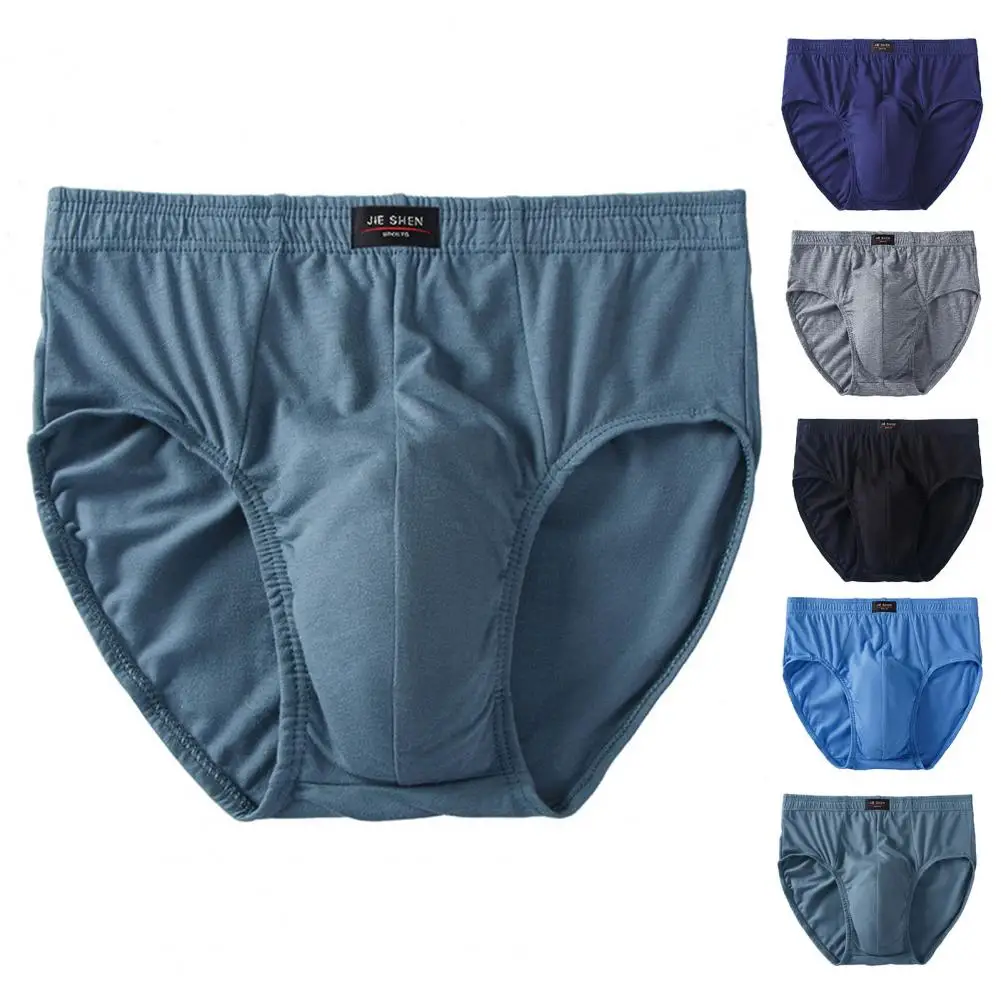 

Men Panties Solid Color U Convex Stretch Low Waist Close Fit Plus Size Underwear Shorts Underpants Briefs Man Boxer Comfort