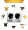 Dual burner, CUSIMAX 1800W ceramic cooking electric heating plate, portable countertop burner 4