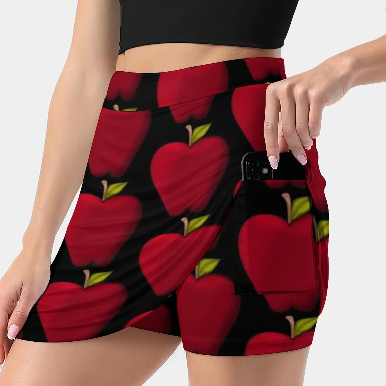 

Yummy Red Women's skirt With Pocket Vintage Skirt Printing A Line Skirts Summer Clothes S Fall Autumn Teaching Teach Teacher