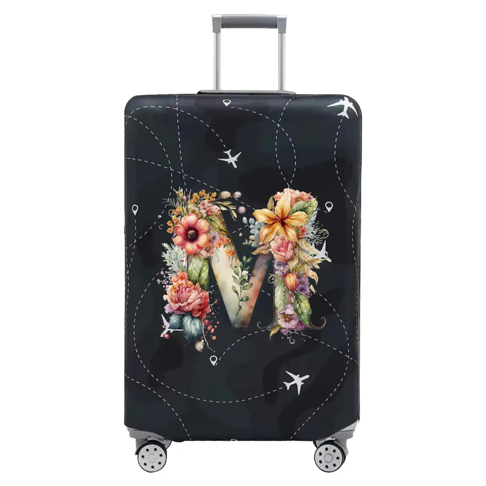 Travel Suitcase Cover Luggage Stretch Fabric Protective Covers Baggage Case Cove 18-28 Inch Suitcases Floral Letter Series luggage cover