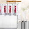 Commercial Beverage Dispenser, 4 Tanks 10.56 Gallon 40L Commercial Juice Dispenser, 10 Liter Per Tank, 380W Stainless Steel Food 2