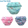 Infant Children Leak proof Swimming Nappies Newborn Baby High Waist Swimming Trunks Baby Boys Girls Cartoon Printed Swim Diapers 1