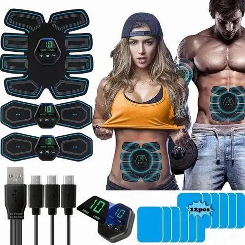 Abs Ems Stimolatore Muscolare Trainer Smart Fitness Allenamento Addominale Dispositivo Dimagrante Elettrico Per La Perdita Di Peso Corporeo