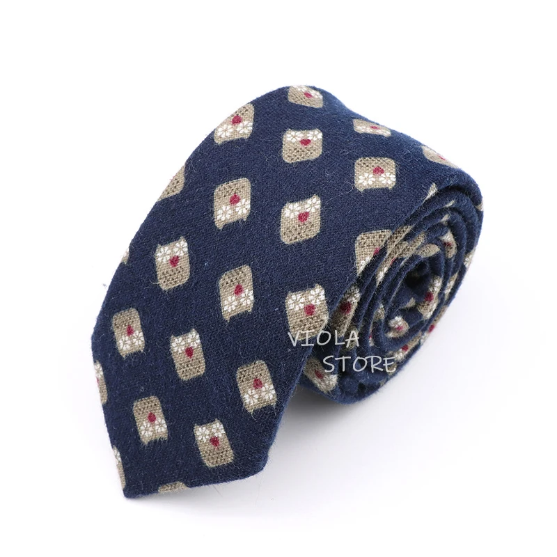 Neck Tie Vintage Floral Striped Cartoon 100% Cotton Tie 6cm Skinny Men Fashion Green Navy Black Wedding Party Suit Cravat Gift Accessory