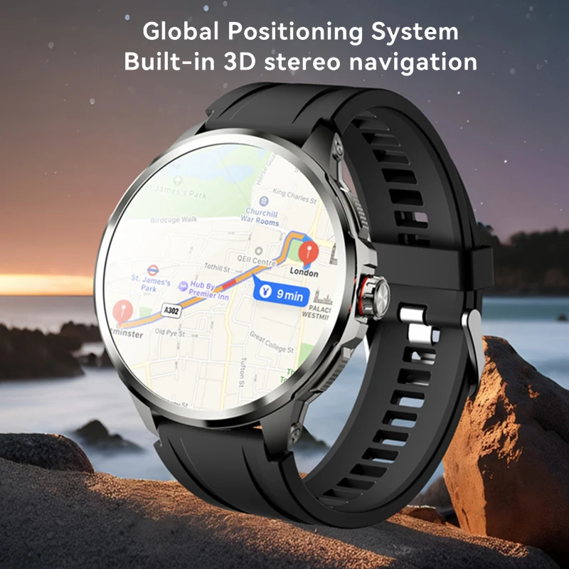 8GB+128GB RAM 5G/4G Smart Watch 1.95 inch AMOLED 2100mah Battery 900W Camera GPS WIFI Google APP Download Android 9.0 Smartwatch 6