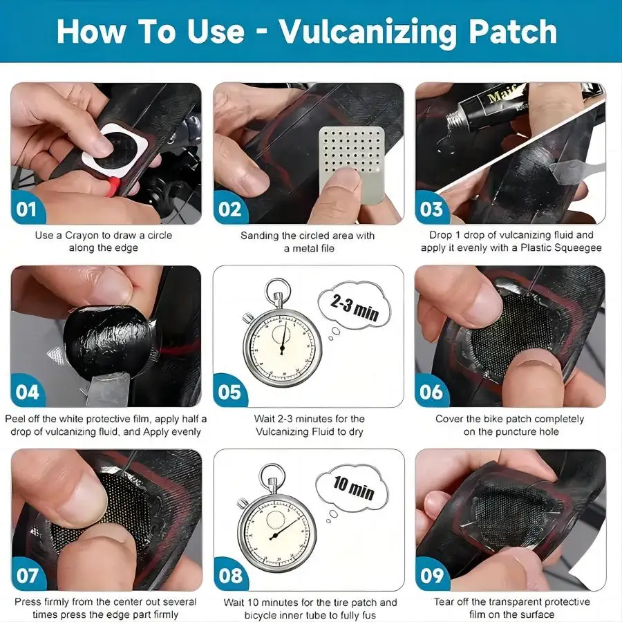 Complete Bike Tire Patch Repair Kit 3