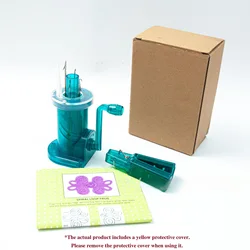 Compact Hand - Operated DIY Braiding and Knitting Tool (Green)