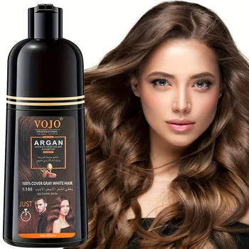 Shampoo per capelli coloranti per capelli grigi, shampoo per tinture per capelli istantanei, colorazione dei capelli in pochi minuti e shampoo per tinture per capelli a lunga durata