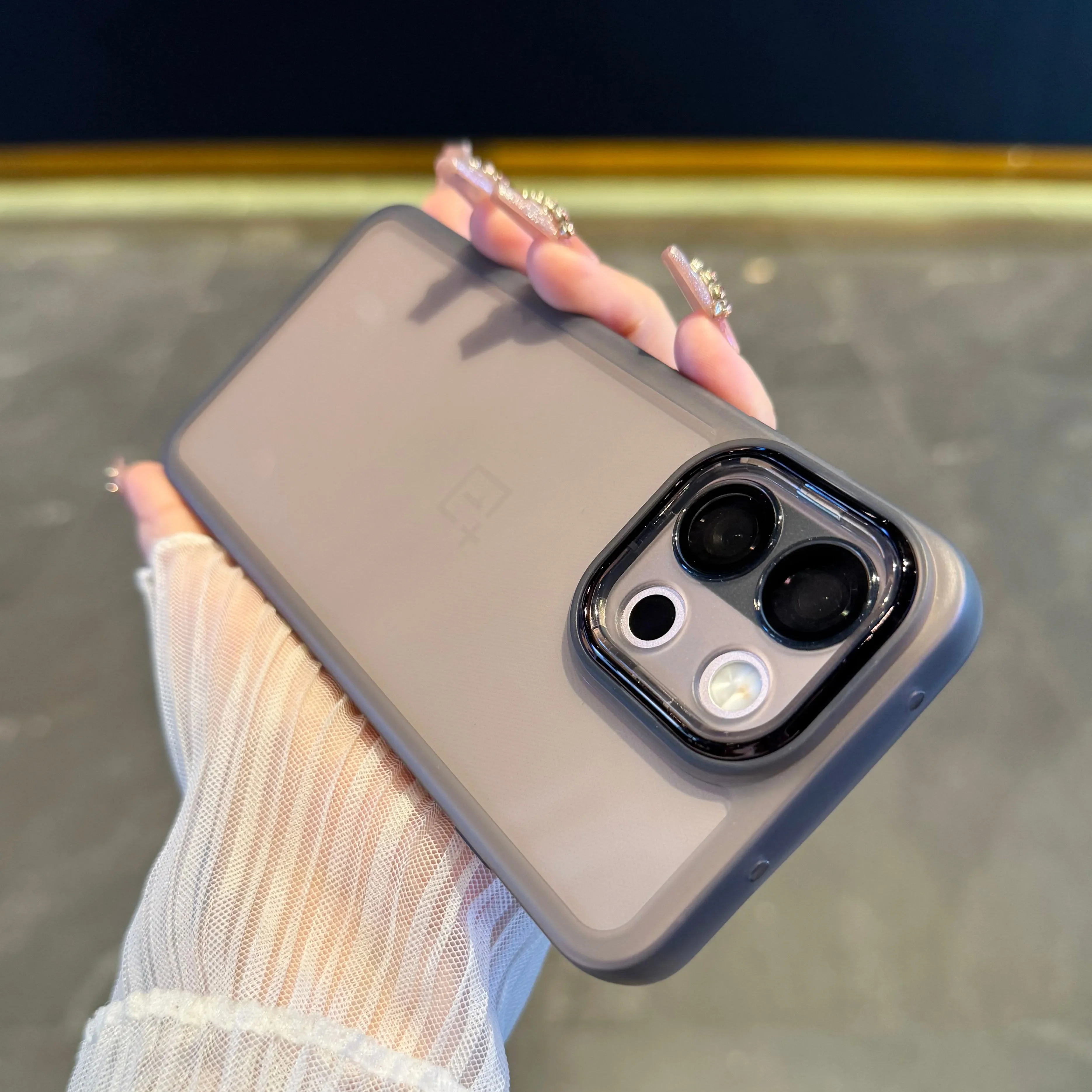 Luxury Soft Silicone TPU Shockproof Bumper Case with Lens Film Back Cover
