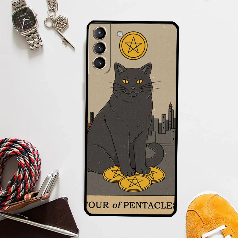 Mystical Cats Tarot Witchcraft Themed Phone Case Cover