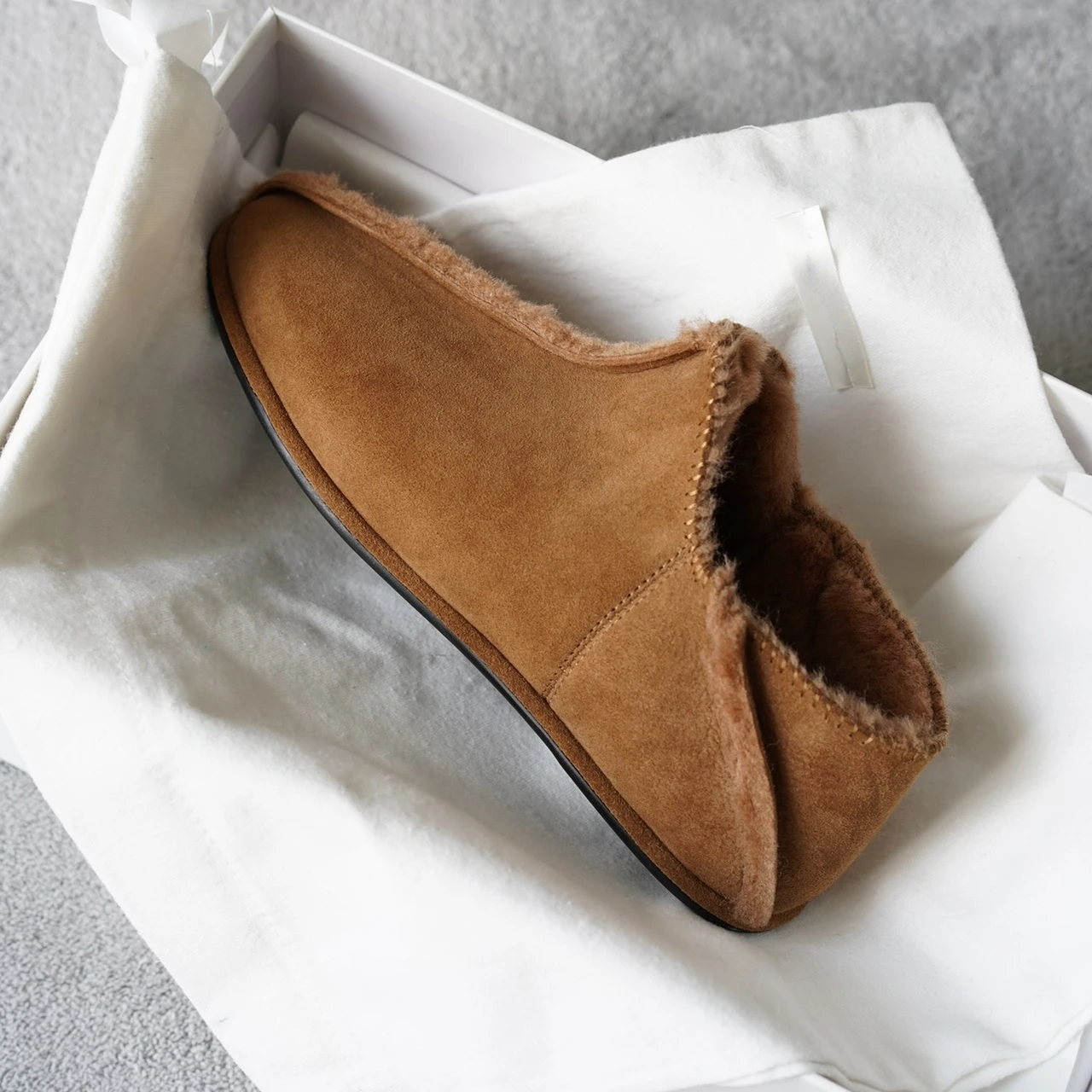 Осенне-зимняя Минималистичная нишевая теплая обувь из овчины и шерсти ...