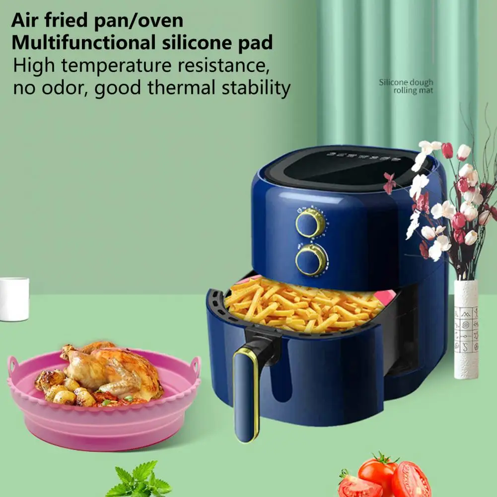 

Baking Tray Reliable Heat-resistant Handle Design Silicone Roasting Pan Kitchen Tool Restaurant Supply