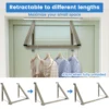 Foldable Over The Door Drying Rack Expandable Clothes Hanging Rack Travel Bedroom Bathroom Clothes Towel Bar Rack Space Saving 3