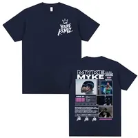 Rapper Myke Towers Young Kingz Album Graphics T Shirts Men Women Fashion Vintage Hip Hop T-shirt Casual Cotton Oversized T Shirt 2