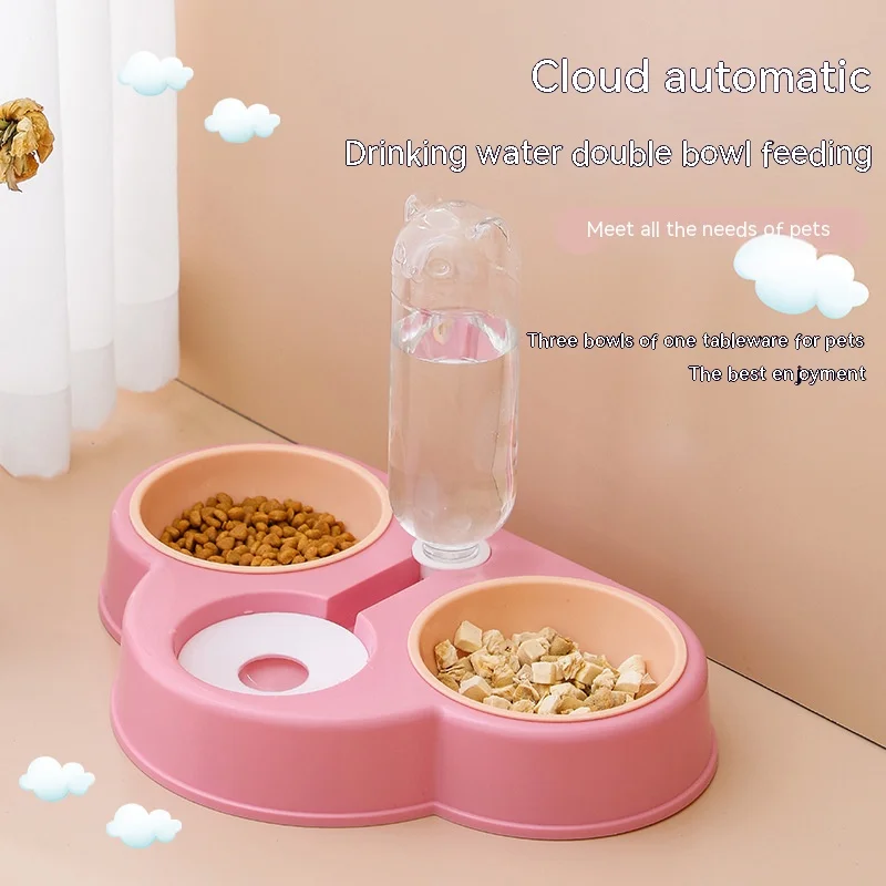 

New Pet Supplies Automatic Drinking Water Feeding Bowl Double Bowl Cat Bowl Dog Feeder Cat Food Bowl Pet Supplies