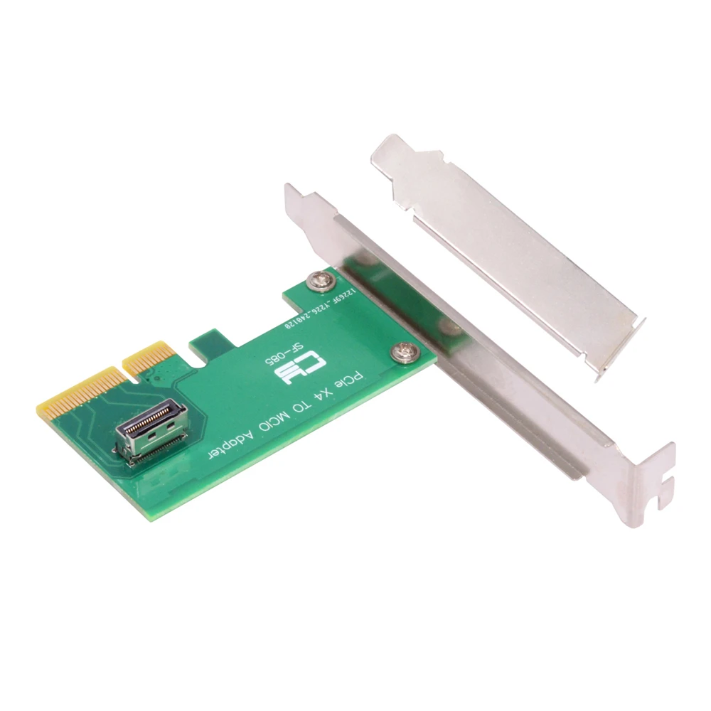 

PCI-Express 5.0 4.0 4X to MCIO Mini Cool Edge IO Female Host Adapter for PCIe Nvme U.2 SSD