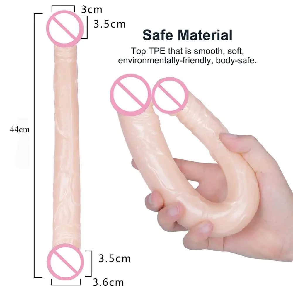 Sex Toys 44cm Long Double Dildo For Women Strapon Realistic Dildo Female Masturbator Sex Toys For Women Lesbian Penis Masturbation Toys