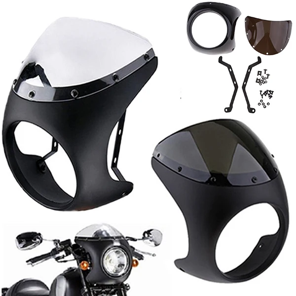 

Motorbike Vintage Headlight Fairing Windscreen