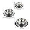 Large Capacity Cat Bowl Steel Pet Feeding Bowl Cat and Dog Food Drinking Bowl Metal Feeder Bowl and Cheap 6